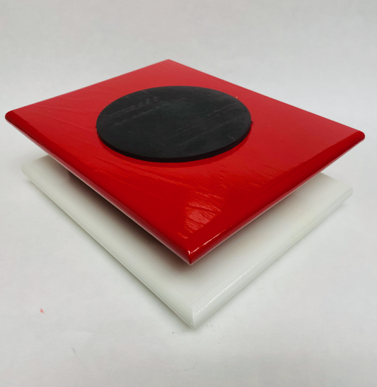 FM Dynamics Drum Practice Pad - Flat - Red, Black & White