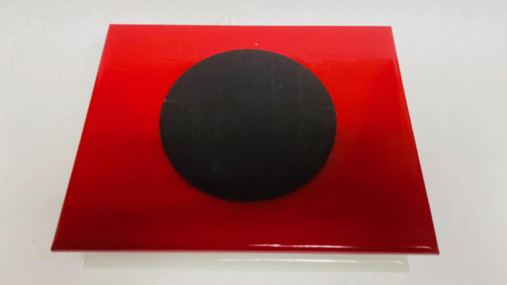 FM Dynamics Drum Practice Pad - Flat - Red, Black & White