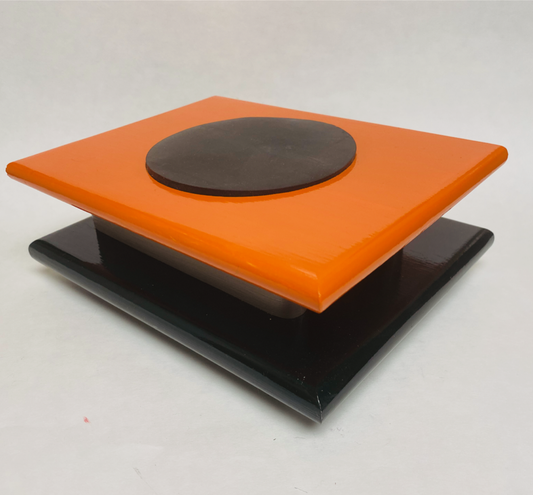 FM Dynamics Drum Practice Pad - Flat - Orange, Silver & Black