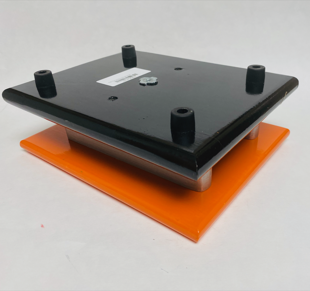 FM Dynamics Drum Practice Pad - Flat - Orange, Silver & Black