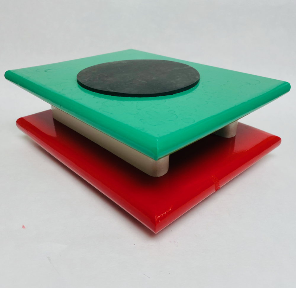 FM Dynamics Drum Practice Pad - Flat - Green, White & Red