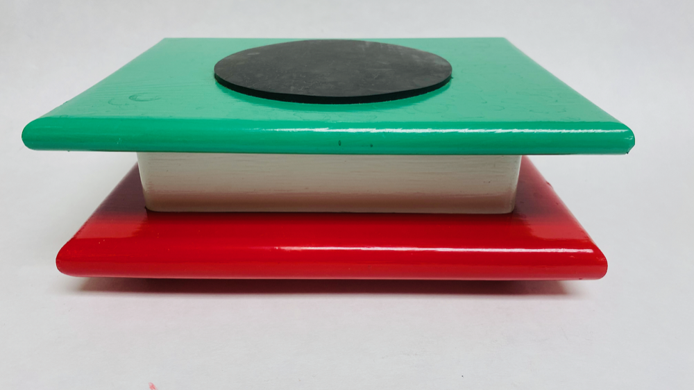 FM Dynamics Drum Practice Pad - Flat - Green, White & Red