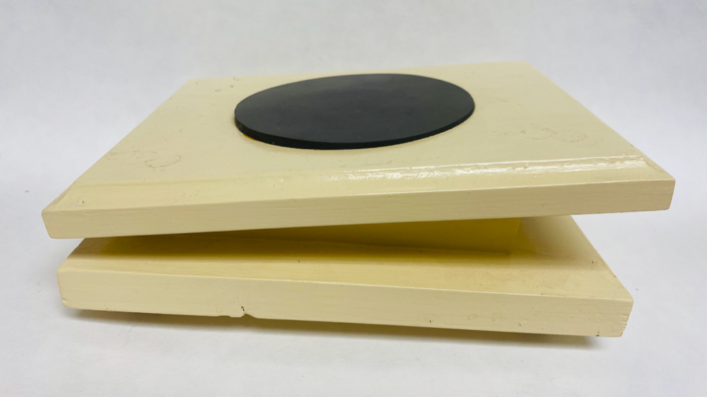 FM Dynamics Drum Practice Pad - Angled - Ivory