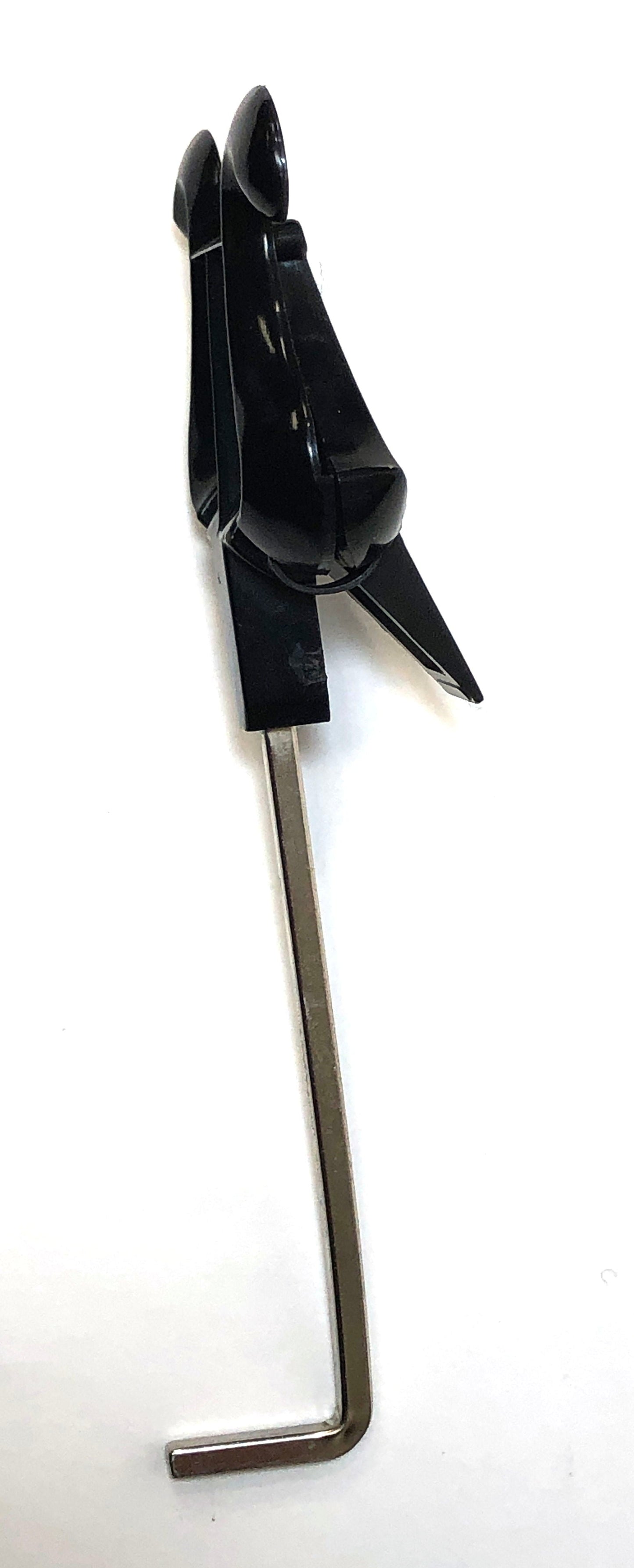 PL - Trumpet Lyre - L shape - Black & Chrome