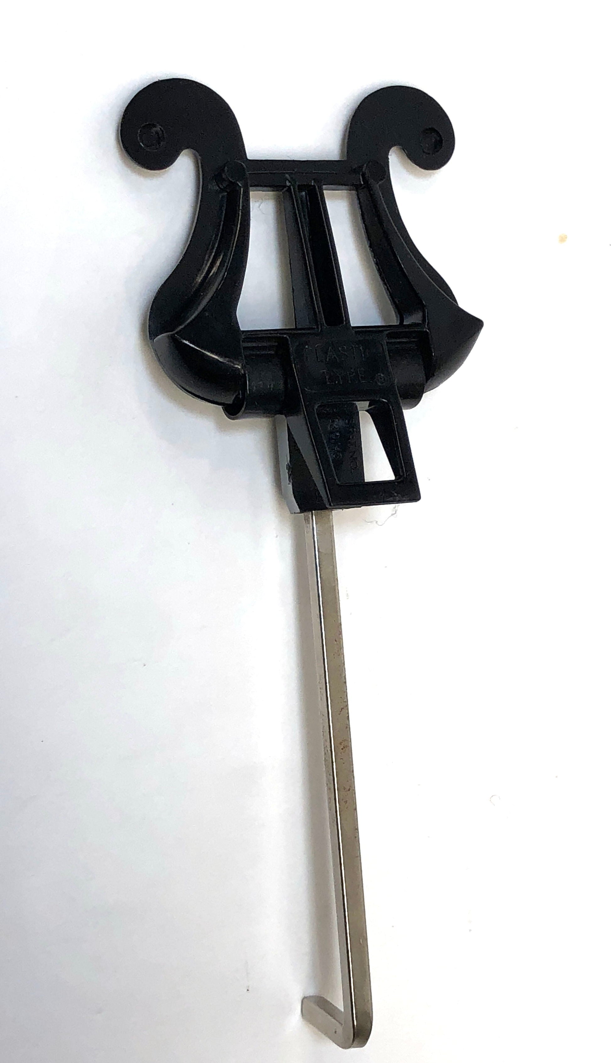 PL - Trumpet Lyre - :L shape - Black & Chrome - Fornaszewski Music Store, Granite City IL 62040 - www.stanf.com