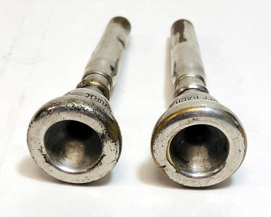 Two (2) Vintage " Vincent Bach Corp. New York " 8 Trumpet Mouhpieces - Fornaszewski Music Store, Granite City IL 62040 - www.stanf.com