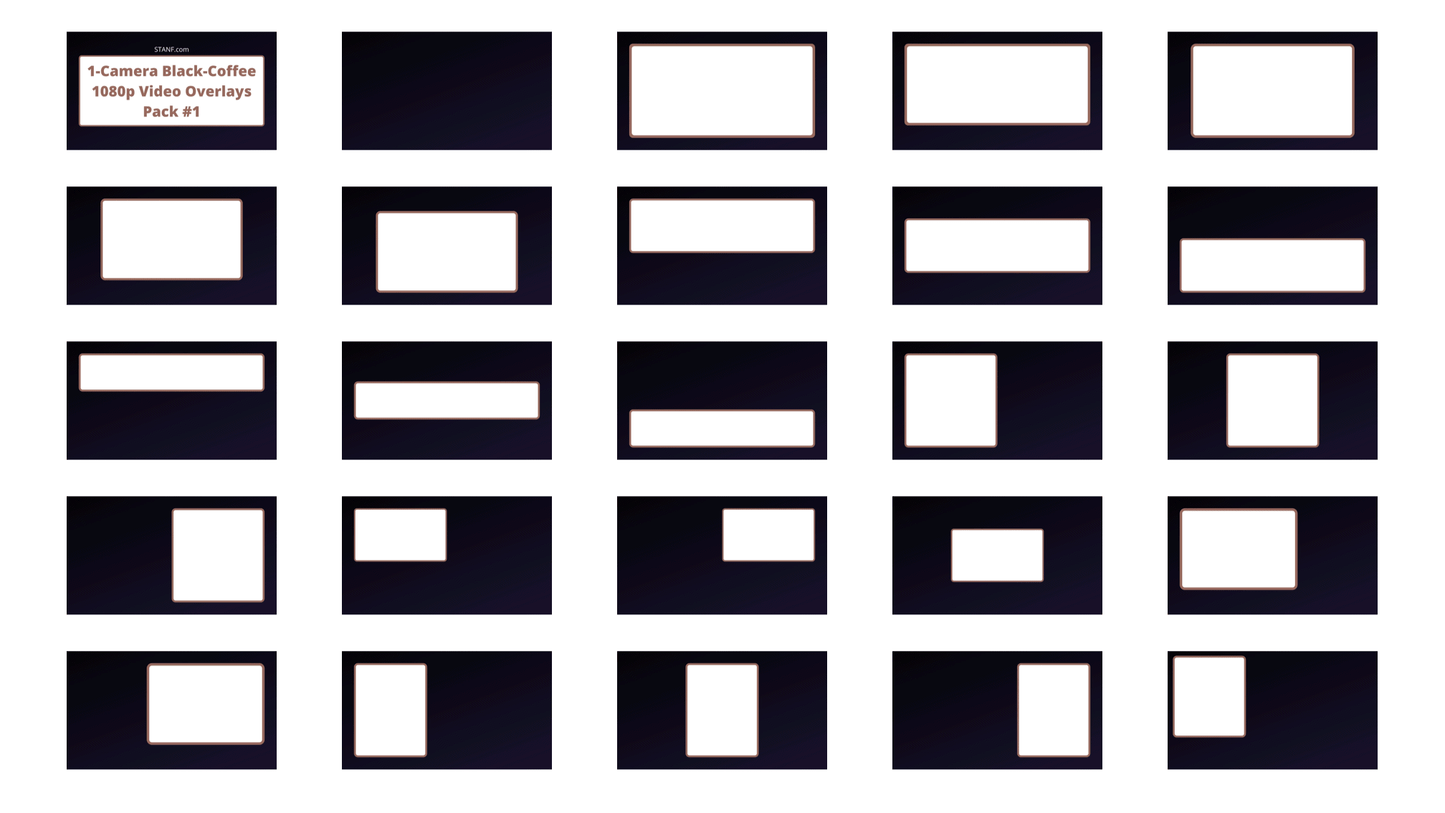 Black Coffee - 1 Camera - 1080p Overlays Pack