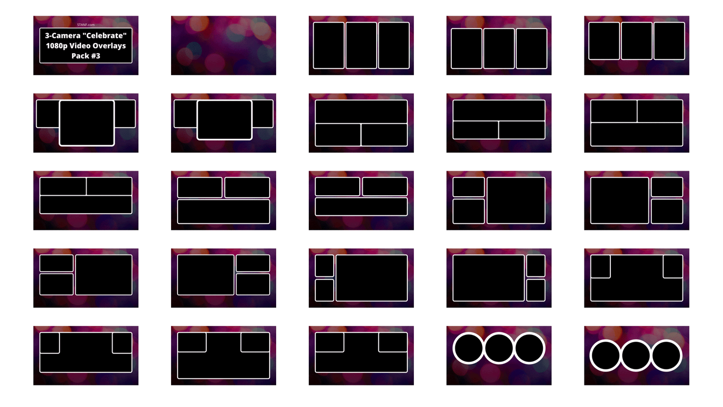 Celebrate - 3 Camera - 1080p Overlays Pack