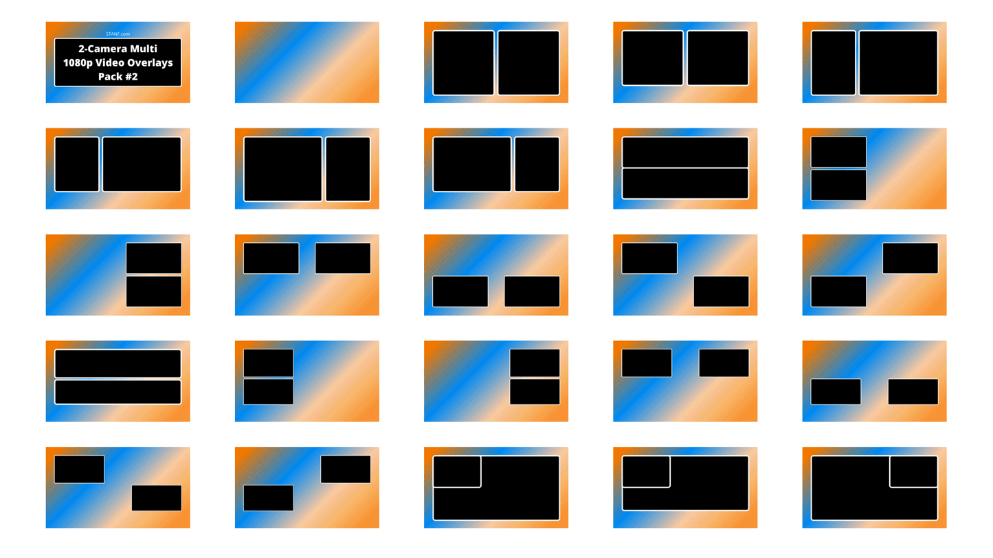 Multi - 2 Camera - 1080p Overlays Pack