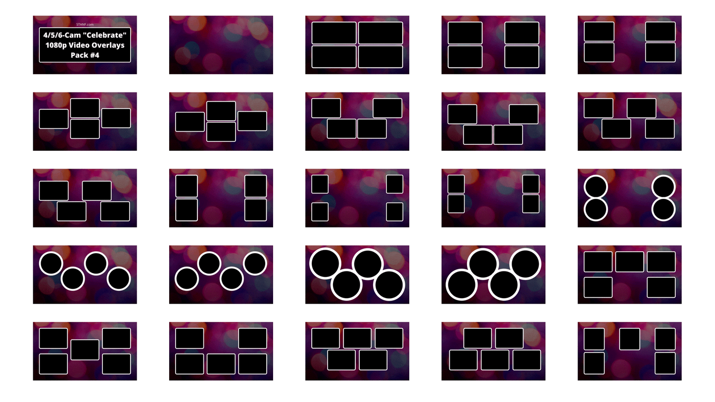 Celebrate - 4/5/6 Camera - 1080p Overlays Pack