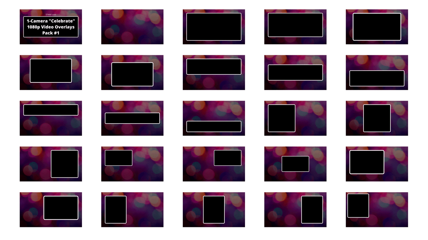 Celebrate - 1 Camera - 1080p Overlays Pack