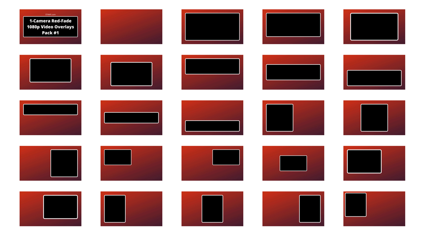 Red Fade - 1 Camera - 1080p Overlays Pack