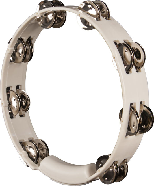 Rhythm Tech - Double Row 10 inch Tambourine - White TC4020 [open box]