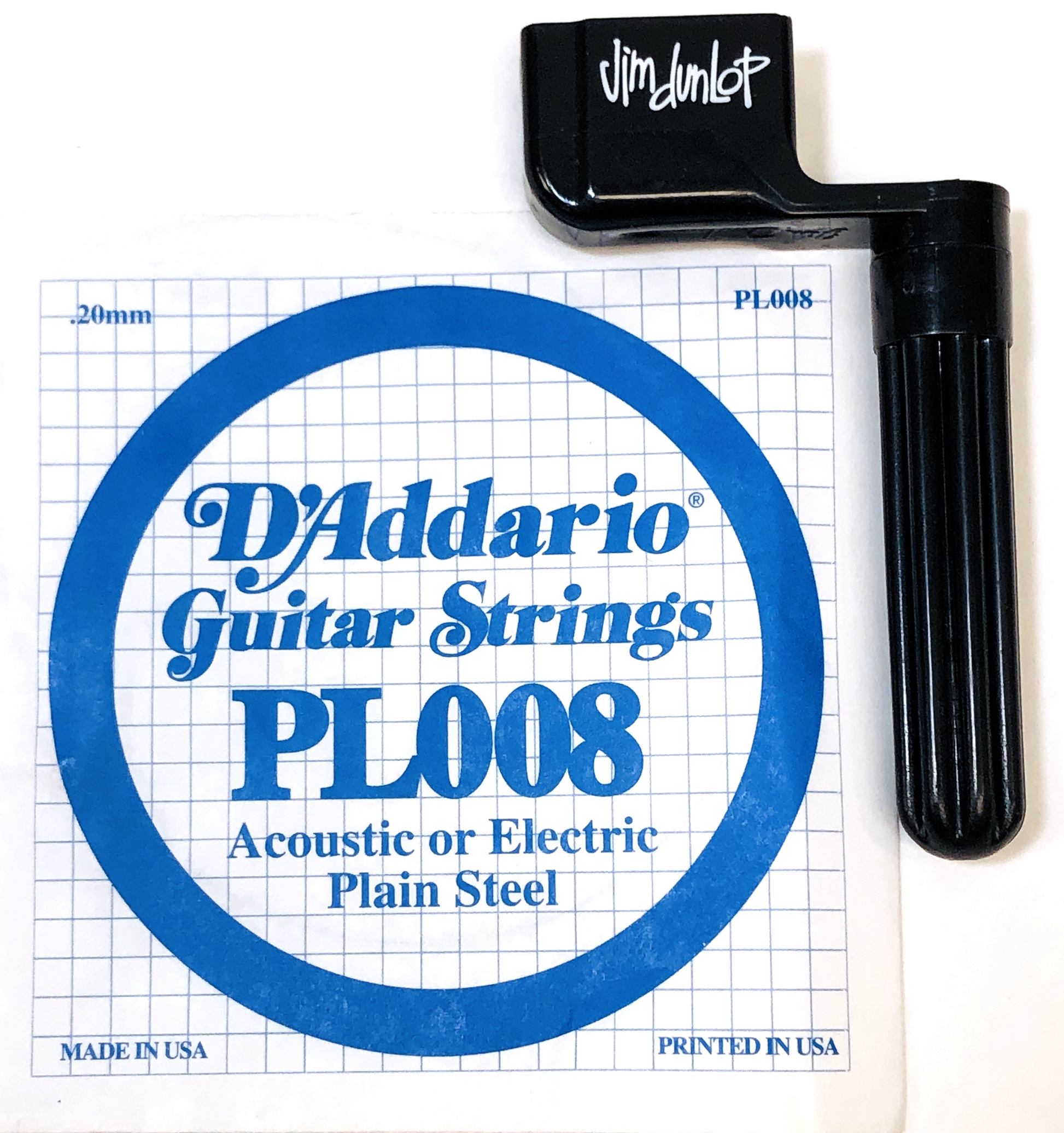 Guitar Candy Pack 02 - D'Addario 008 String + Dunlop String Winder - Fornaszewski Music Store, Granite City IL 62040 - www.stanf.com