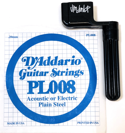 Guitar Candy Pack 02 - D'Addario 008 String + Dunlop String Winder - Fornaszewski Music Store, Granite City IL 62040 - www.stanf.com