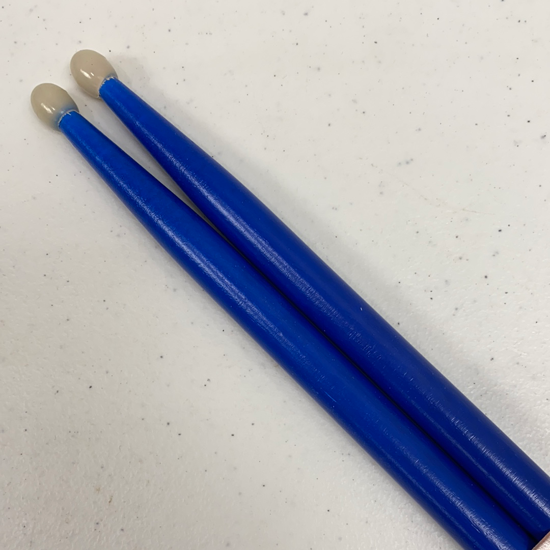 BLUE Pair of ROCK Nylon Tip New York Pro Color Drumsticks