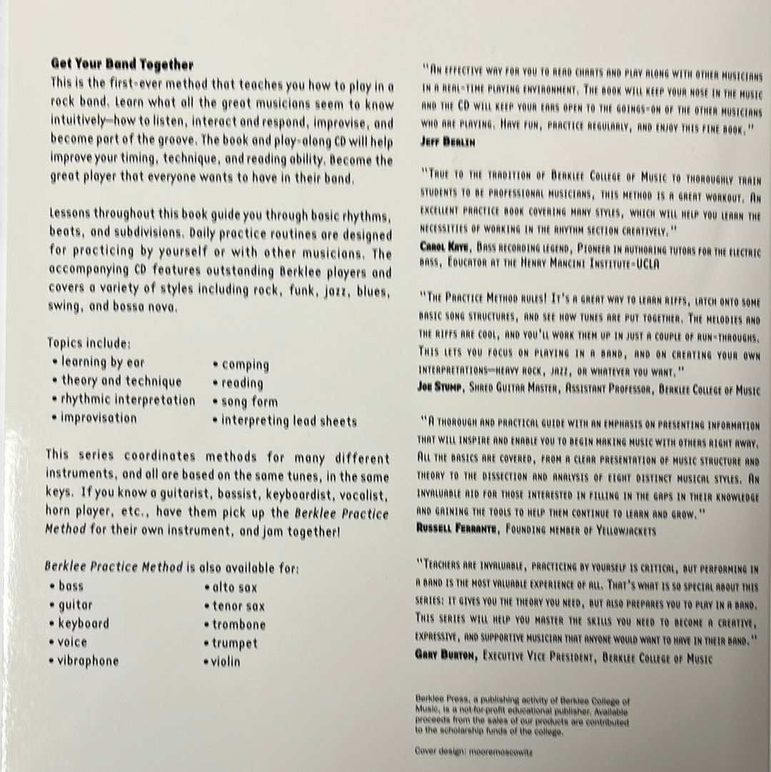 Berklee - Drum Set Practice  Method CD