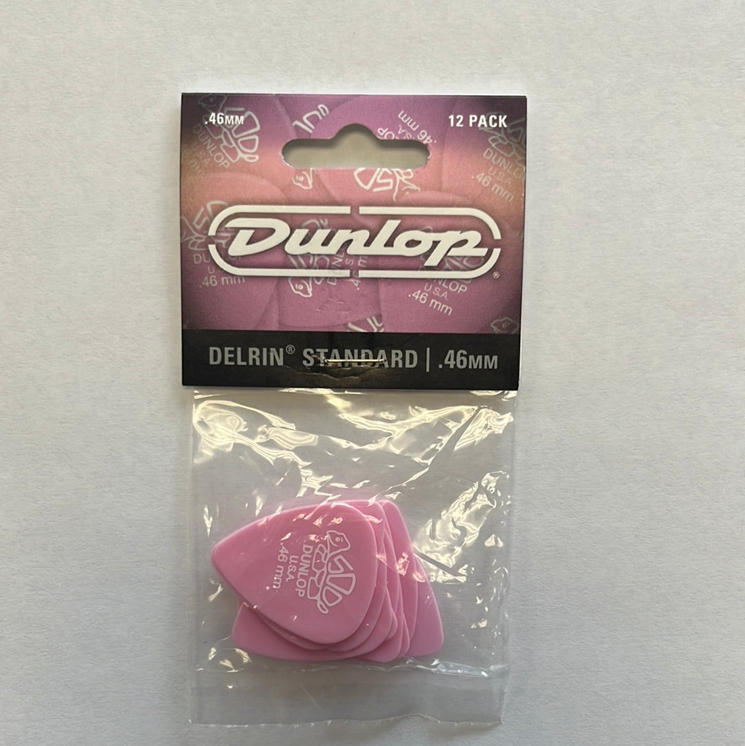 Dunlop - Delrin Standard Nylon Guitar Picks .46mm 12-Pack