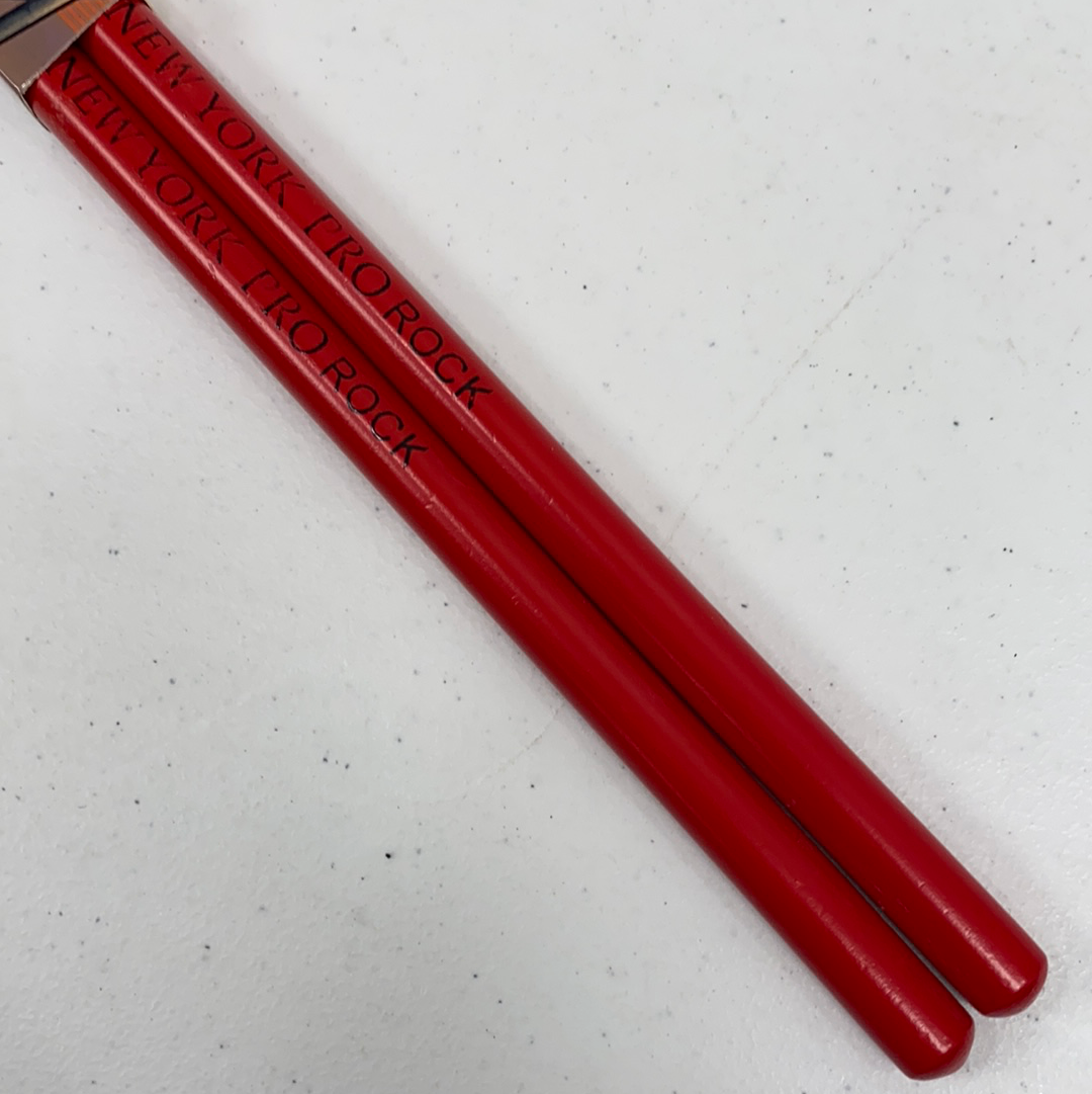 RED Pair of ROCK Nylon Tip New York Pro Color Drumsticks