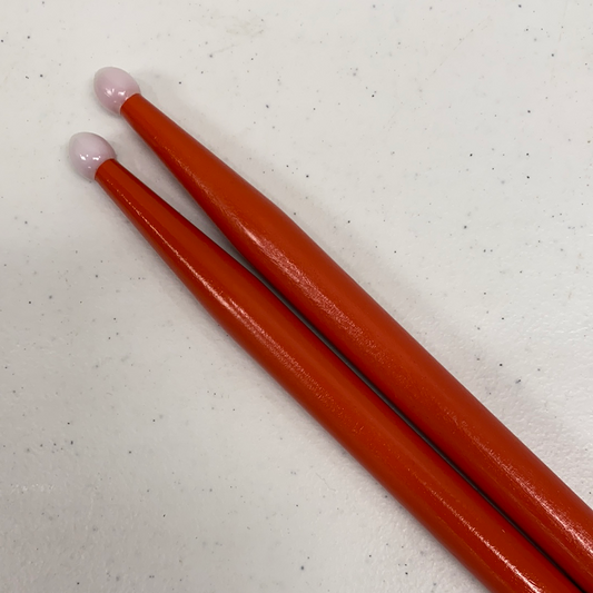 ORANGE Pair of 5A Nylon Tip New York Pro Color Drumsticks