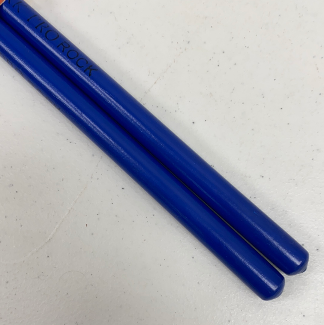 BLUE Pair of ROCK Nylon Tip New York Pro Color Drumsticks