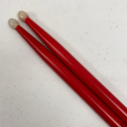 RED Pair of ROCK Nylon Tip New York Pro Color Drumsticks