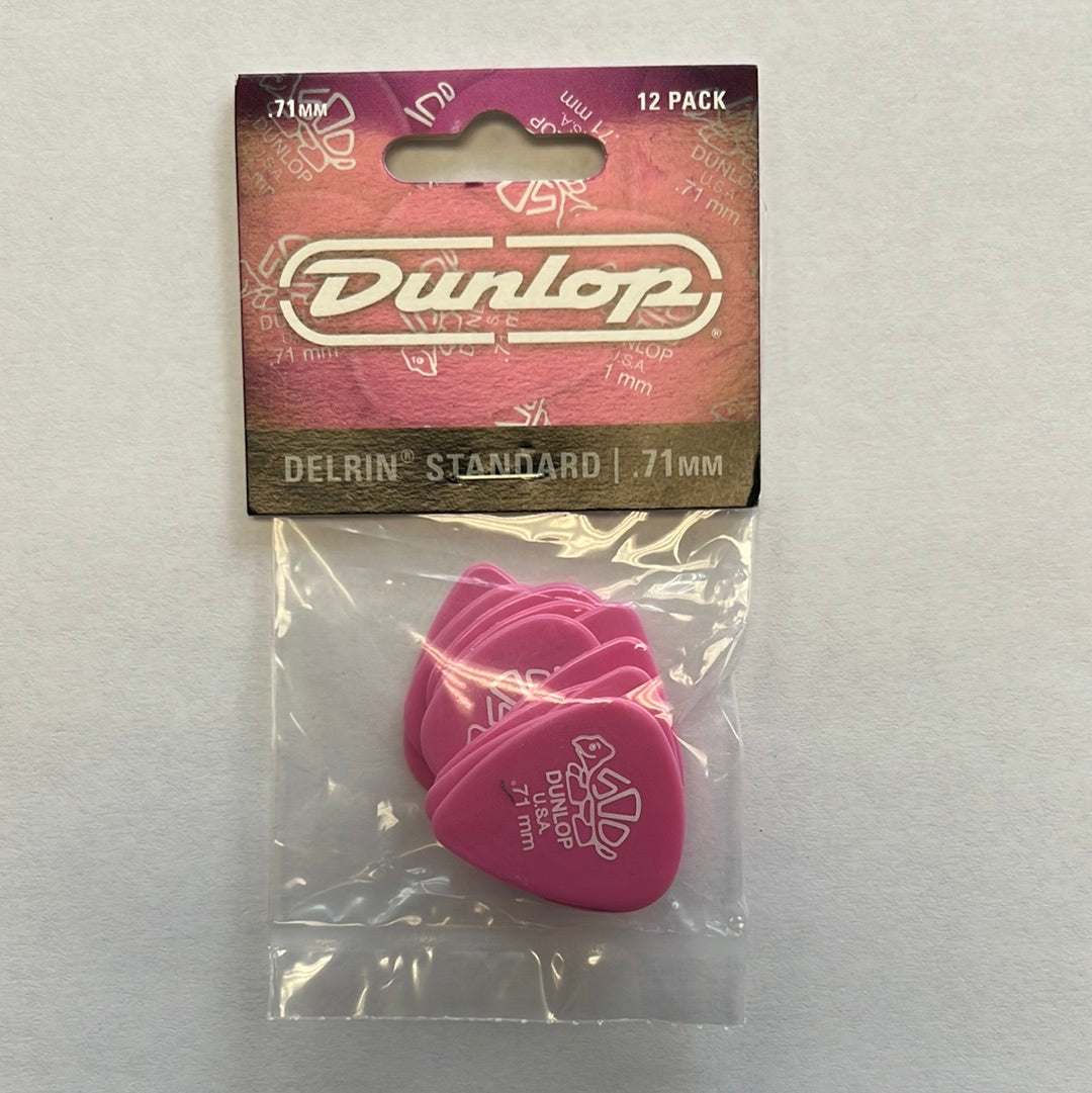 Dunlop - Delrin Standard Nylon Guitar Picks .71mm 12-Pack