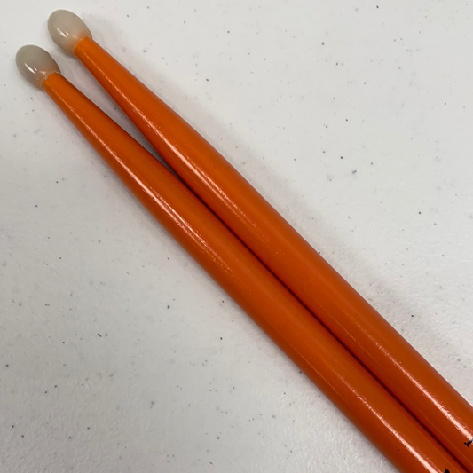 ORANGE Pair of ROCK Nylon Tip New York Pro Color Drumsticks