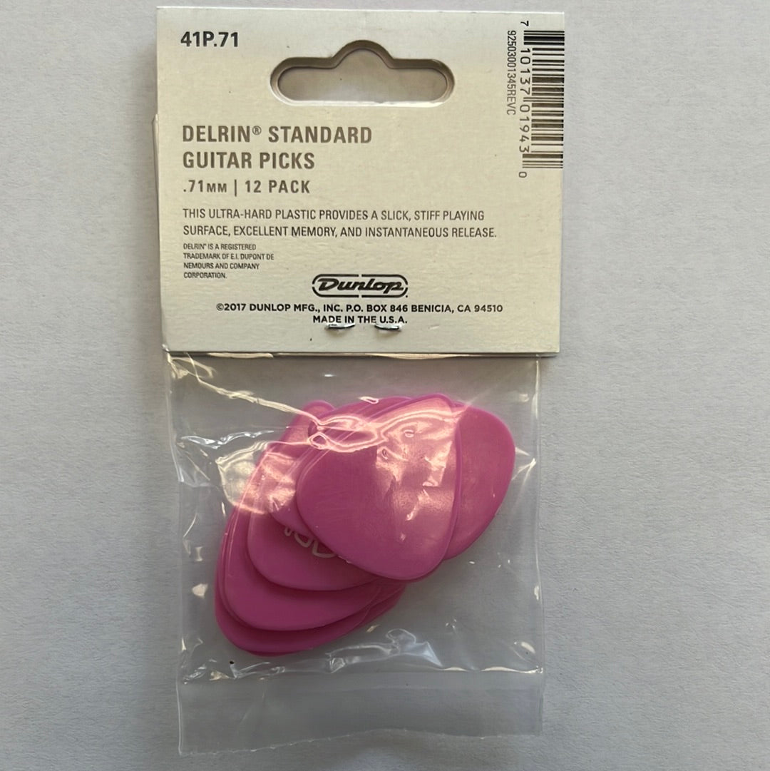 Dunlop - Delrin Standard Nylon Guitar Picks .71mm 12-Pack