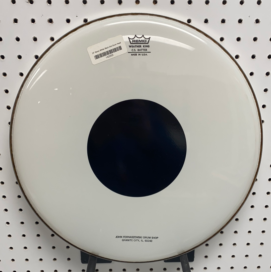 15" Remo CS White Drumhead - Top Black Dot CS021510 nos