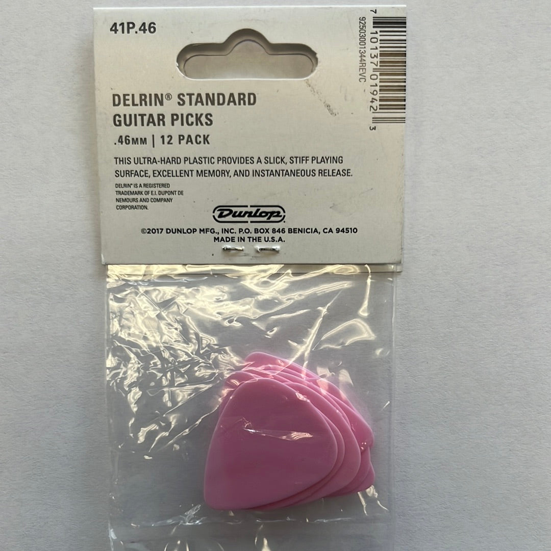 Dunlop - Delrin Standard Nylon Guitar Picks .46mm 12-Pack